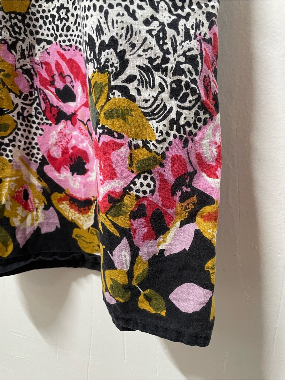 Vintage 100% Cotton Animal Print and Floral Muumuu Size Medium - Picture 7 of 9